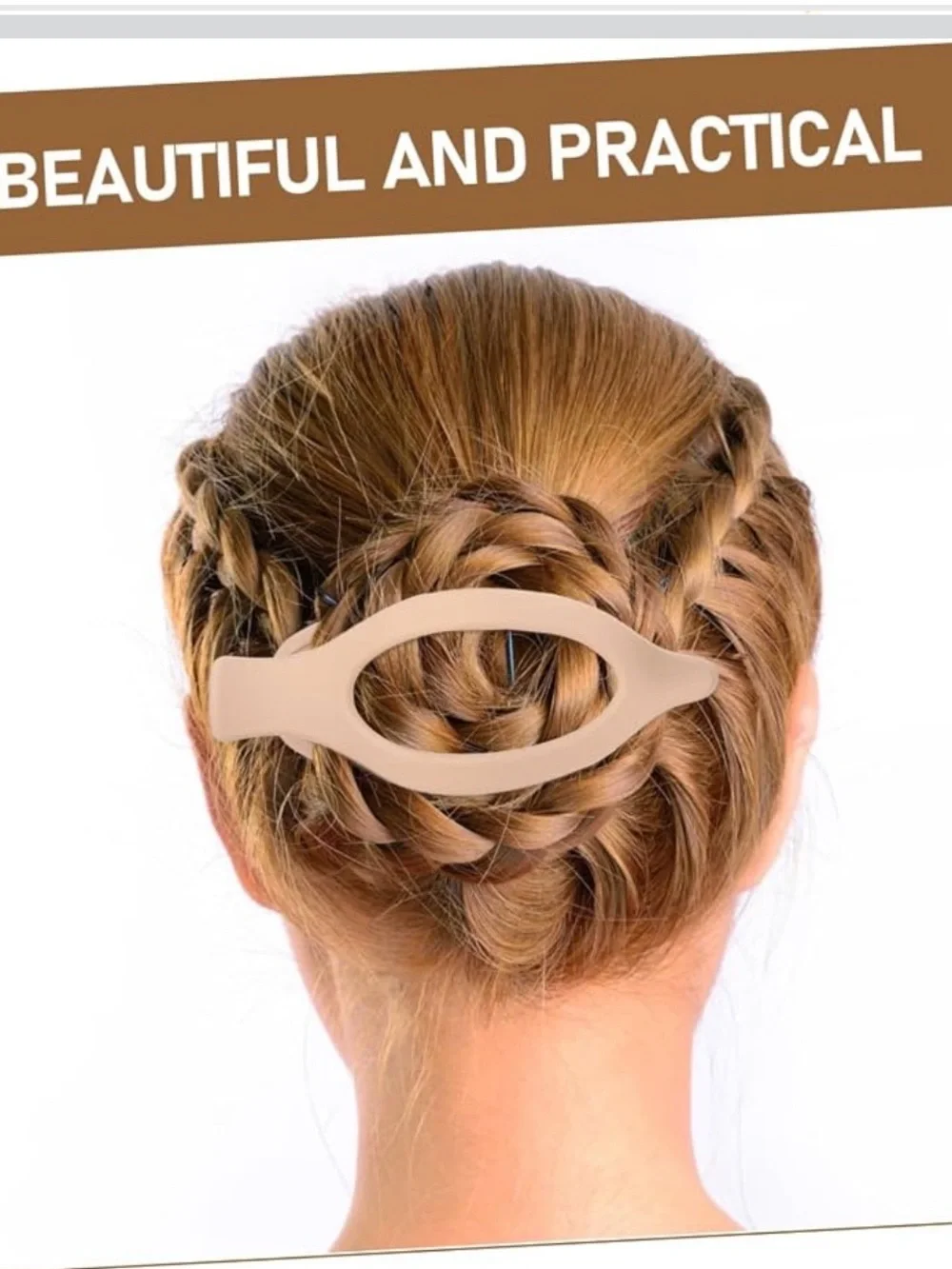 Large Matte Hair Claw Clip - Nude NWT
